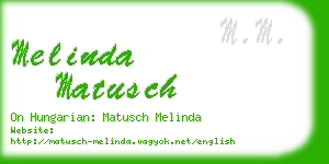 melinda matusch business card